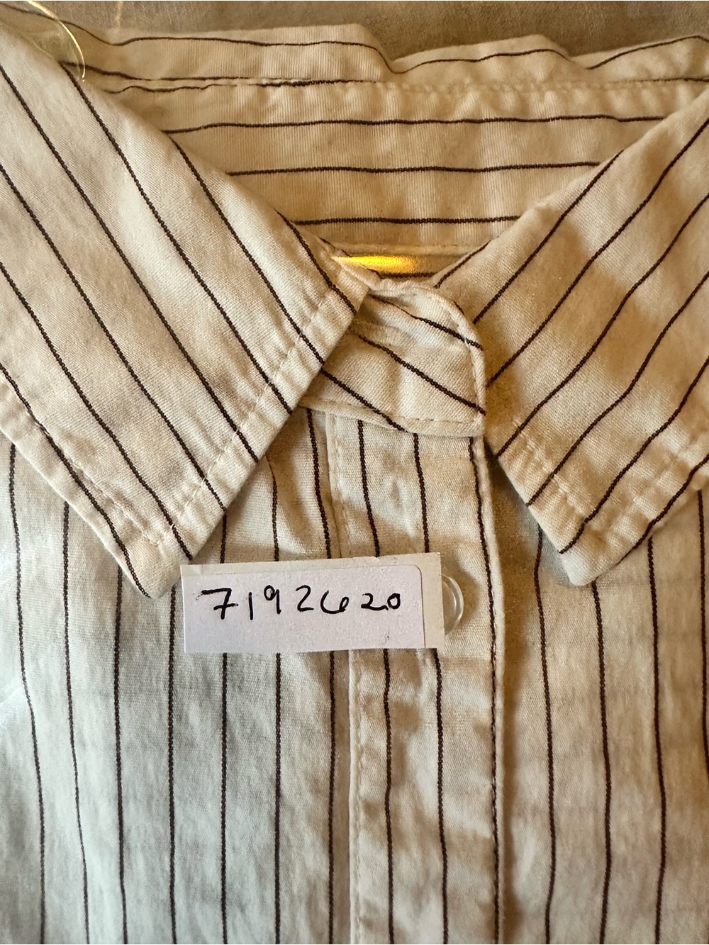 Oversized Pinstripe Button Down Shirt Classic Clean Girl Office Chic Size Small
